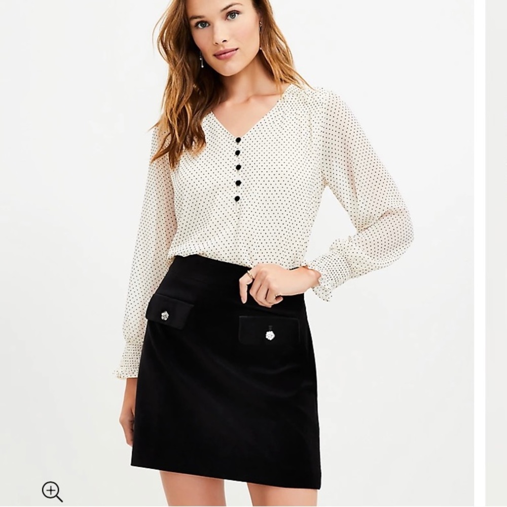 Gorgeous velvet and rhinestone detailed skirt